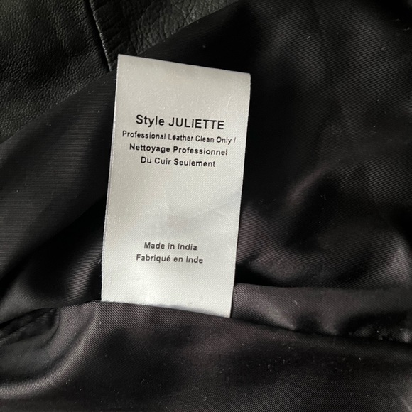 Danier Juliette leather jacket, Black, Size: XXXS - Picture 7 of 9